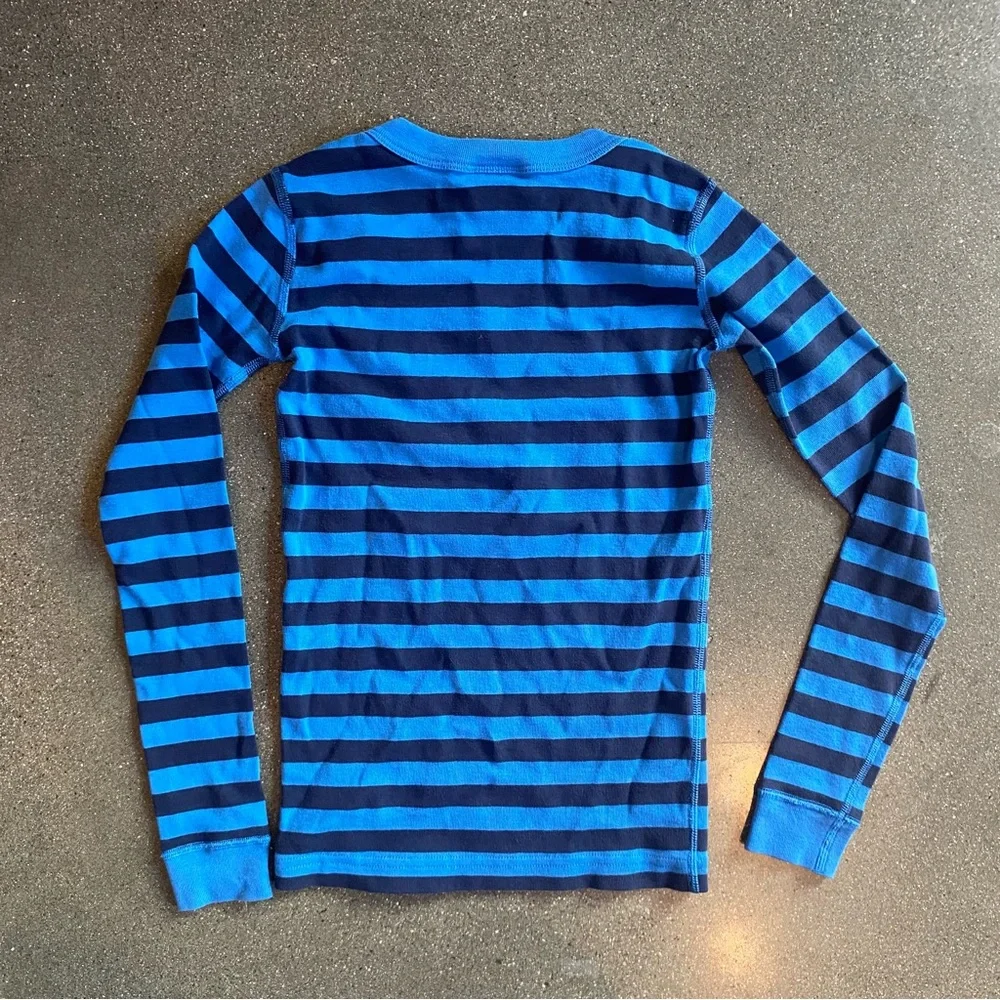 Hanna Andersson Boys Size 10 Pajamas Marvel Captain America Blue‎ Stripe Long